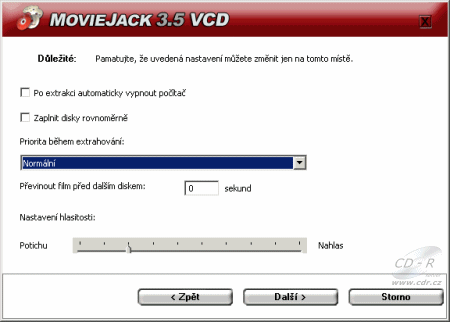 MovieJack 3.5 - nastavení: priorita