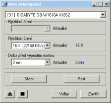 Gigabyte GO-W1616A - rychlost čtení DVD fast