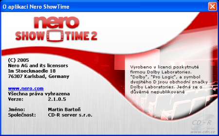 Nero 7 Premium - ShowTime about