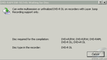 Panasonic SW-9574S - Nero DVD-R DL layer jump