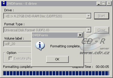 Formát DVD-RAM na UDF 2.0
