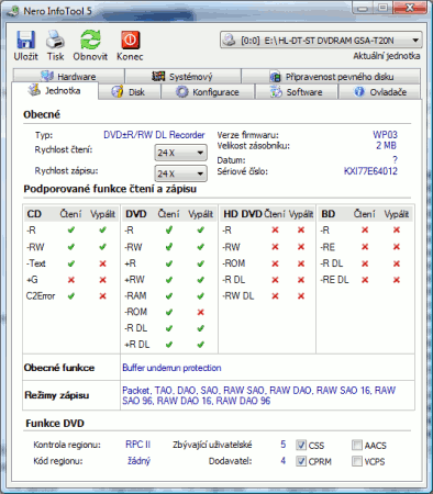 Acer Aspire 5520G-502G25Mi, InfoTool
