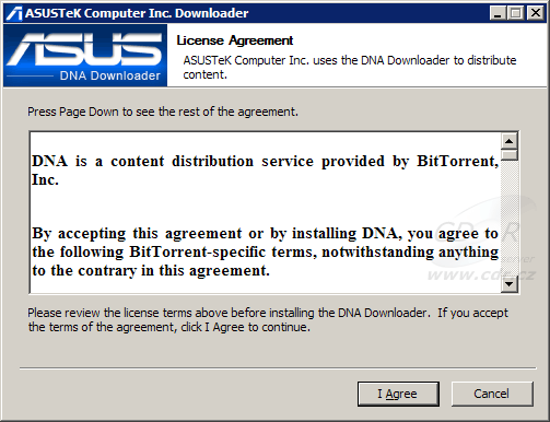 ASUS DNA Downloader - EULA