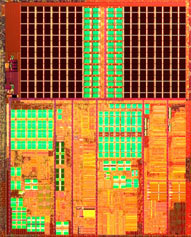 Jedno jádro dvoujádrového procesoru AMD Athlon II X2