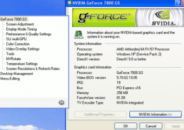 GeForce 7800 GS ve FroceWare 81.89