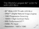 LCD TV 82 palců specifikace