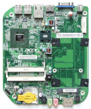 Nvidia Ion - Acer AspireRevo R3600: Základní deska Acer MCP7AS01, vrchní strana