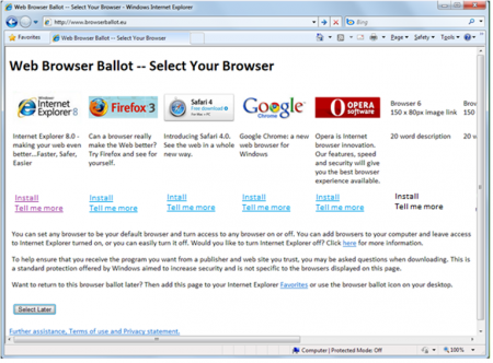 Výběr webového prohlížeče ve Windows 7