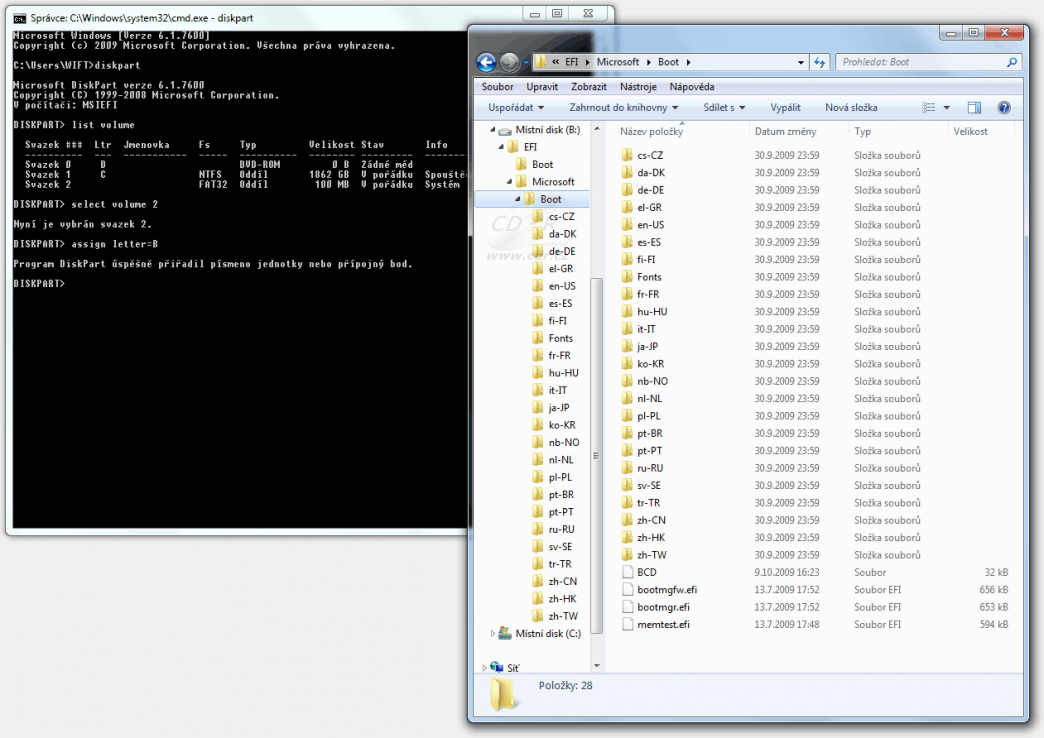 EFI: Obsah Microsoft Reserved Partition