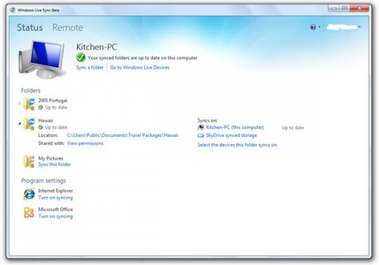 Windows Live Essentials 2011 - synchronizace
