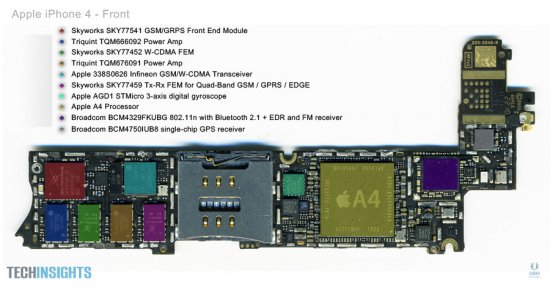 Apple iPhone 4 motherboard rub