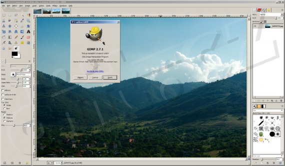 GIMP 2.7.1, single window mode