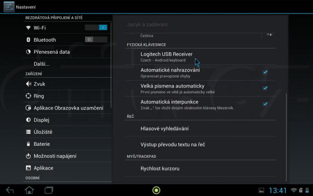 Acer Iconia Tab A211 - Android vidí USB bezdrátovou myš