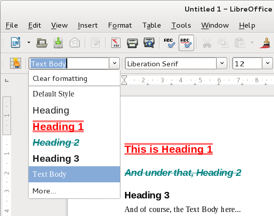 LibreOffice 4.0 alfa - nadpisy
