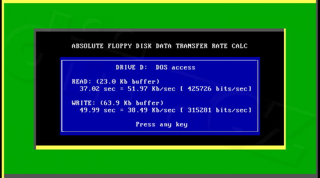 FDTR - přenosová rychlost dosažená na disketě zformátované na maximální kapacitu