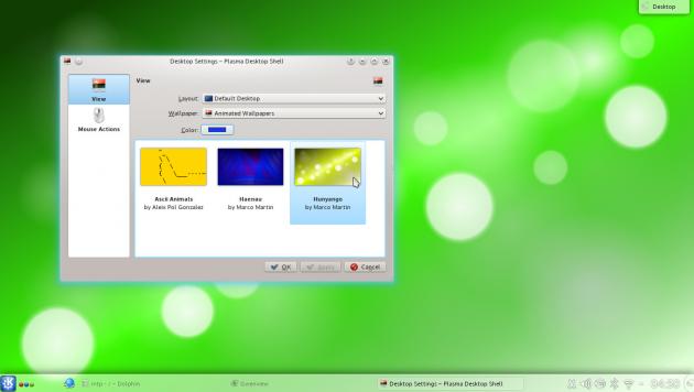 KDE 4.10 animovaný plasma wallpaper