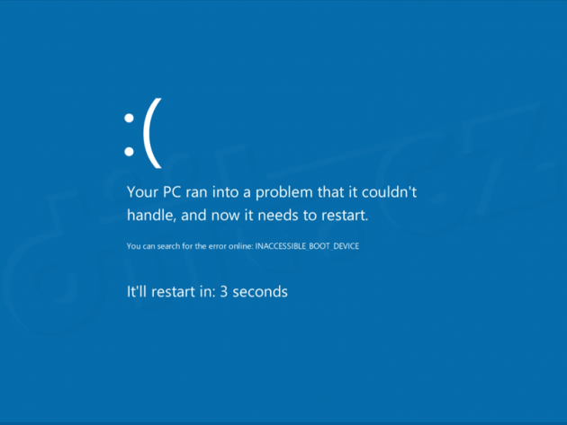 BSOD Windows Developer Preview - Inaccessible Boot Device
