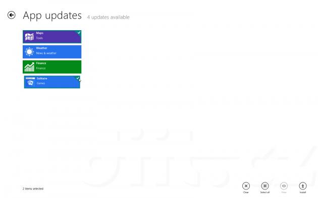 Windows 8 Consumer Preview - aktualizace aplikací