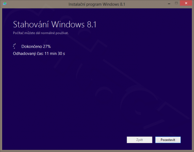 Instalátor Windows 8.1 - stahování