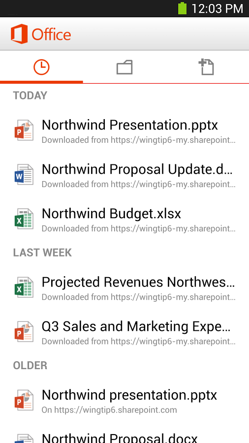 Microsoft Office Mobile for Office 365 - Obrázek 2