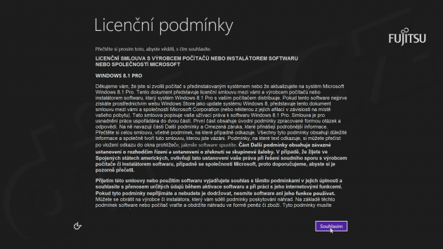 Windows 8.1 Pro - licenční ujednání