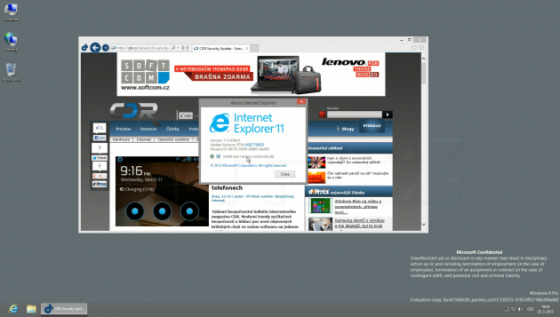 Windows „Blue“ - Internet Explorer 11 copy