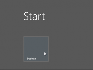 Windows 8 - obrazovka Start pouze s ikonou Desktop