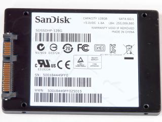 SanDisk Ultra Plus SSD - SDSSDHP-128G - štítek