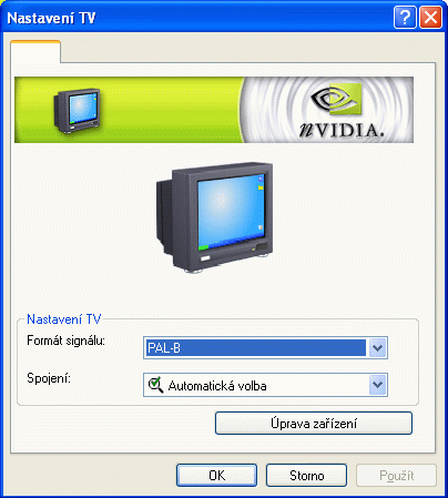 Nastavení TV
