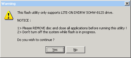 LiteOn SOHW-812S - firmware update 1