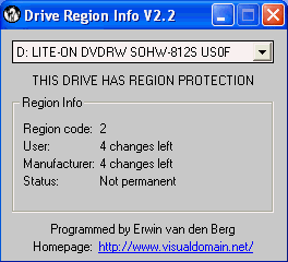 LiteOn SOHW-812S - DVD region info