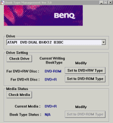 Benq DW822A - BookType Manager DVD+R