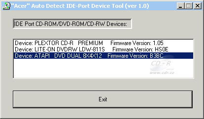 Benq DW822A - Autodetect firmware tool