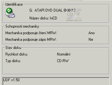 Benq DW822A - čtení MRW