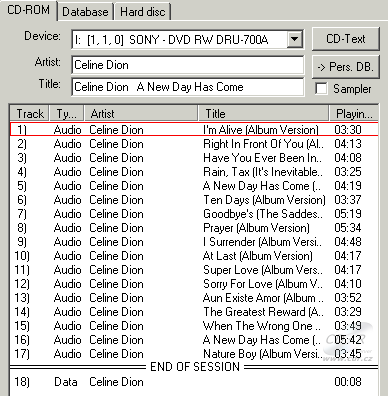 Sony DRU-700A - Feurio! s CD-Textem