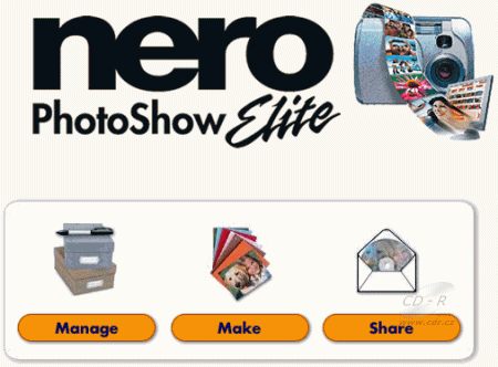 Nero PhotoShow Elite úvodní volba