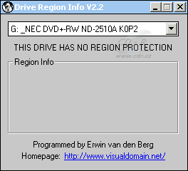 NEC @ ND-2510A RegionInfo