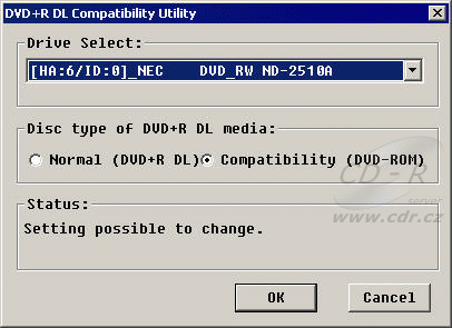 NEC ND-2510A BookType utilita Compatibility