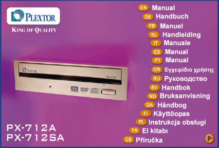 Plextor PX-712A - Manuál