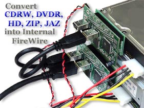 DAT Optic FireWire na IDE konvertor praktické zapojení