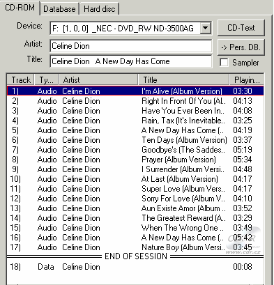 NEC ND-3500A - Feurio! CD-Text