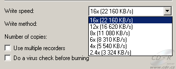 NEC ND-3500A - rychlosti zápisu na DVD+R