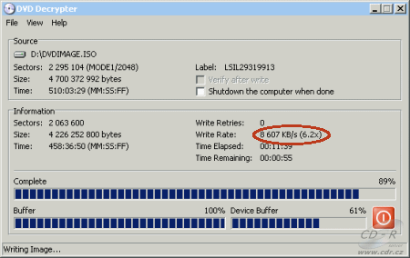 NEC ND-3500A - DVD decrypter zápis DVD-R