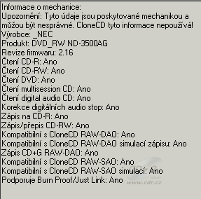 NEC ND-3500 - CloneCD