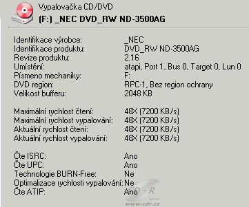 NEC ND-3500 - Alcohol 120%