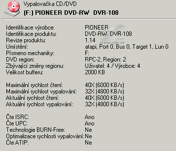 Pioneer DVR-108 - Alcohol 120%