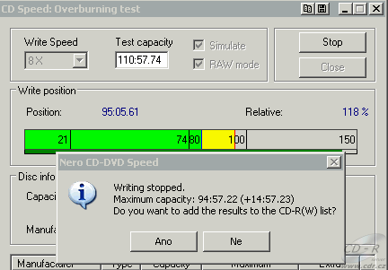 Toshiba SD-R5372 - CDspeed overburn