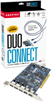 Adaptec DUO Connect USB 2.0/FireWire řadič