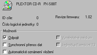 Plextor PX-S88TU nastavení DMA ve Windows 98?