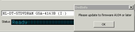 LG GSA-4163B - DVDinfo Pro chce firmware A104